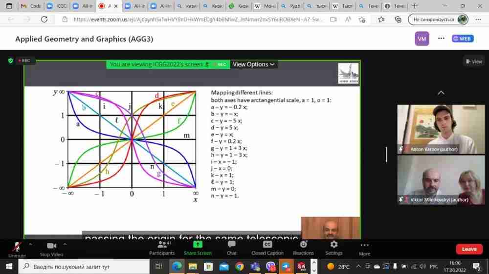 Представники КНУБА взяли участь в Міжнародній конференції з геометрії і графіки ICGG-2022
